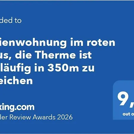 公寓 Im Roten Haus, Therme Ist Fusslaeufig In 350m Zu Erreichen
